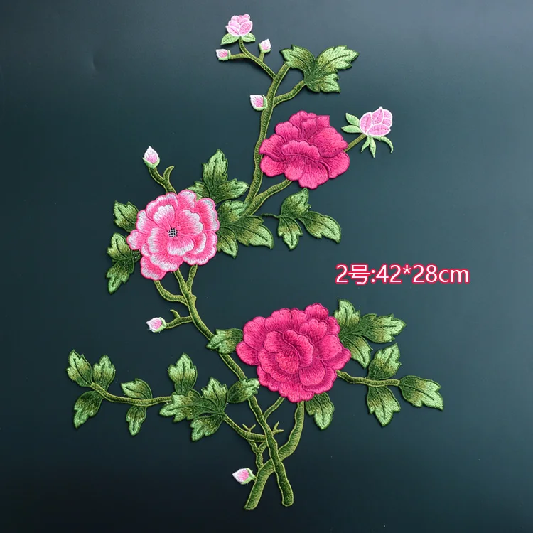 Pаспродажа Цветок вышитая аппликация патч Винтаж Цветочные патч Костюмы украшения патч