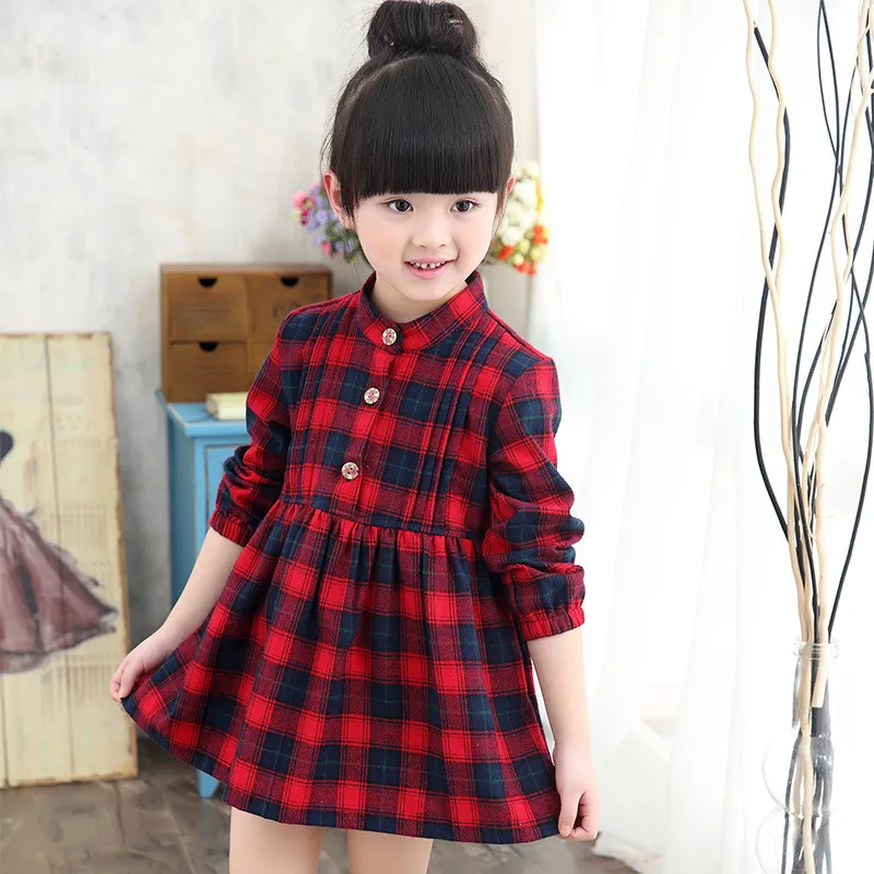 Aliexpress.com : Buy Plaid Girls Dresses Long Sleeve 2019 New Girls ...