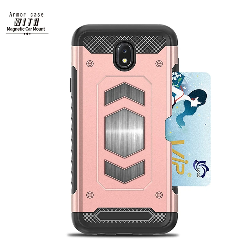 

J3 J5 J7 2017 Anti-Shock Armor Phone Case Etui for Samsung J330 J530 J730 Coque Hybrid Hard Back Cover with Card Slot Coque Capa