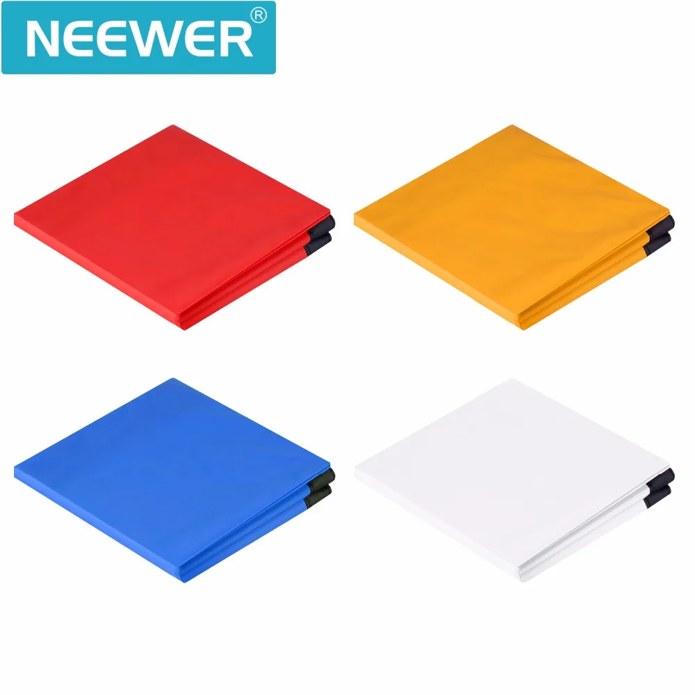 Neewer рассеиватель софтбокса для фотосъемки 25x25 дюймов/64x64 см с 4 цветами|Фон