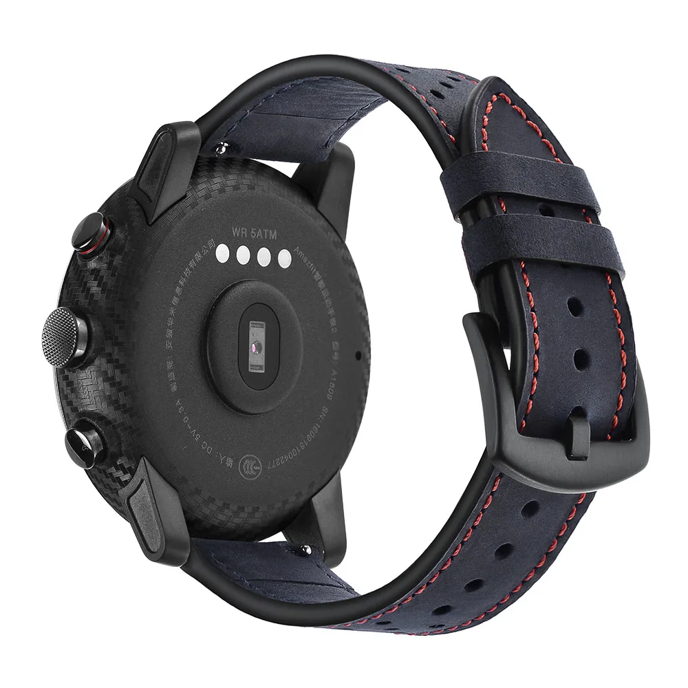 CAPRIE качество Смарт часы кожаный ремешок для HUAMI Amazfit Stratos 2/2S 80706