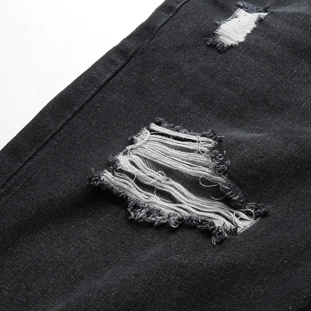 2019 мужские новые джинсы летние модные обтягивающие рваные джинсы обтягивающие джинсы высокого качества 6,14