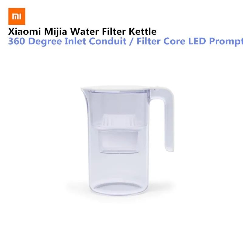 

Xiaomi Mijia Filter Kettle Efficient Filtering AS Material Sodium Free Water Filter With LED Light Reminder For Smart Home