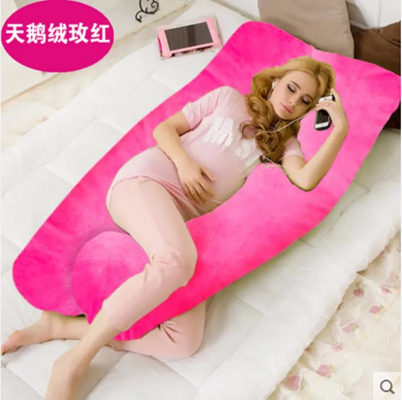 spesifikasi Nyaman U Bentuk Tubuh Bantal Kehamilan Bersalin Beludru Bantal