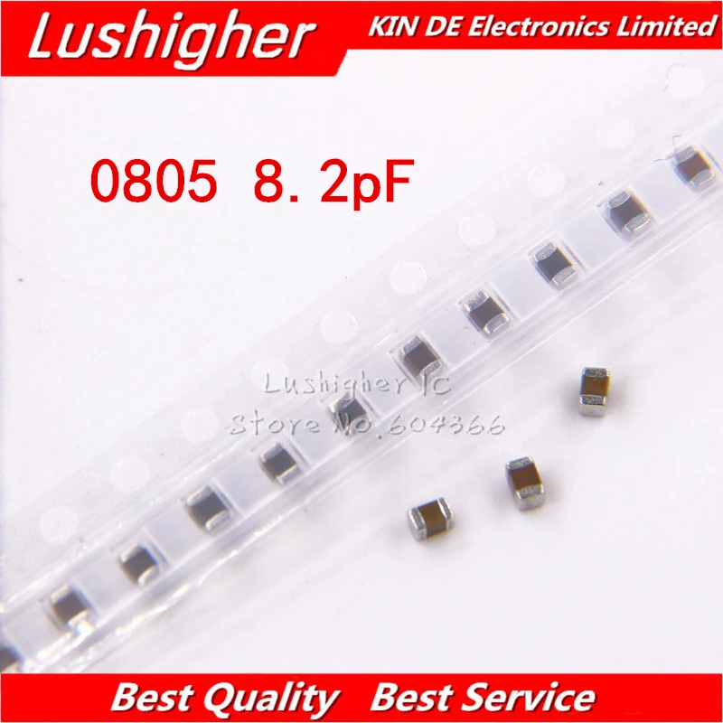 100 шт. 0805 8.2pf 100V X7R 10% SMD Керамика конденсатор поверхностного монтажа | Электронные
