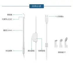 Supereyes Y003 Беспроводной WI-FI 1-500x визуальный уха Палочки эндоскоп Отоскоп