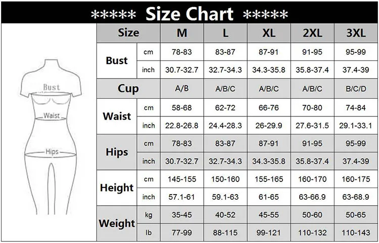 Yingfa Size Chart