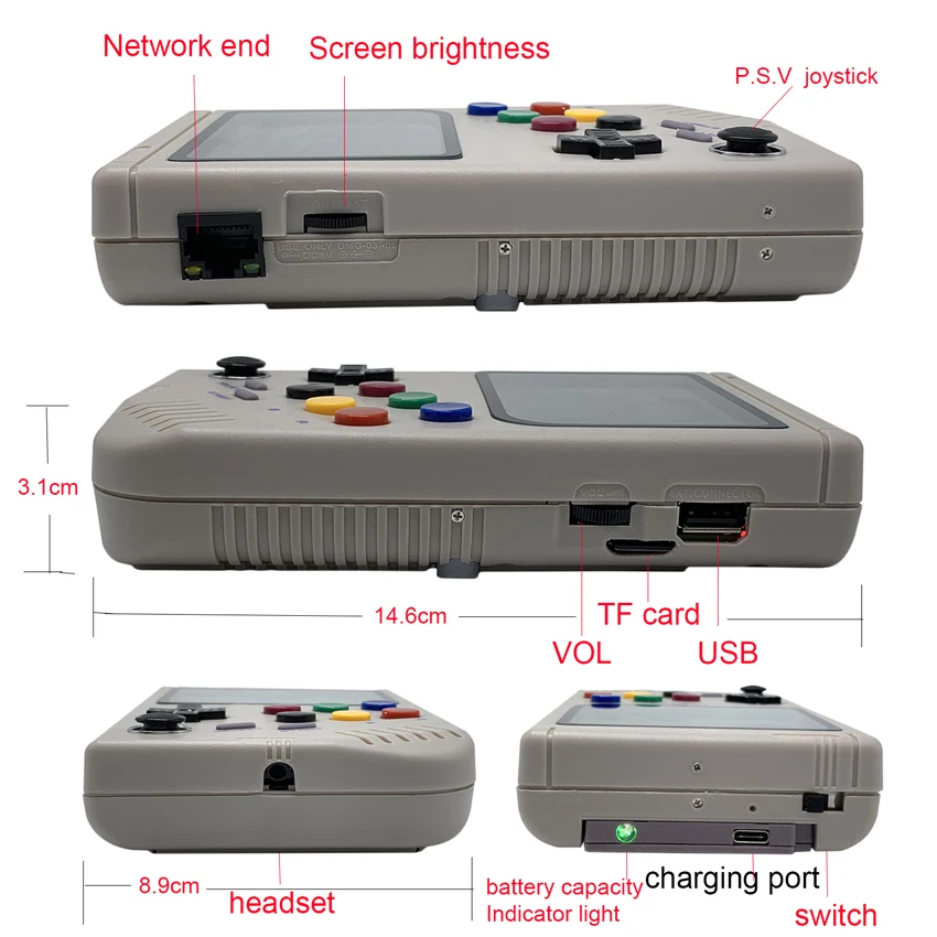 LCL PI Ретро Raspberry pi 3 A+/B+ видео игровая консоль LCL-Pi Boy 3,5 дюймов ips встроенный более 5200/11000 игр