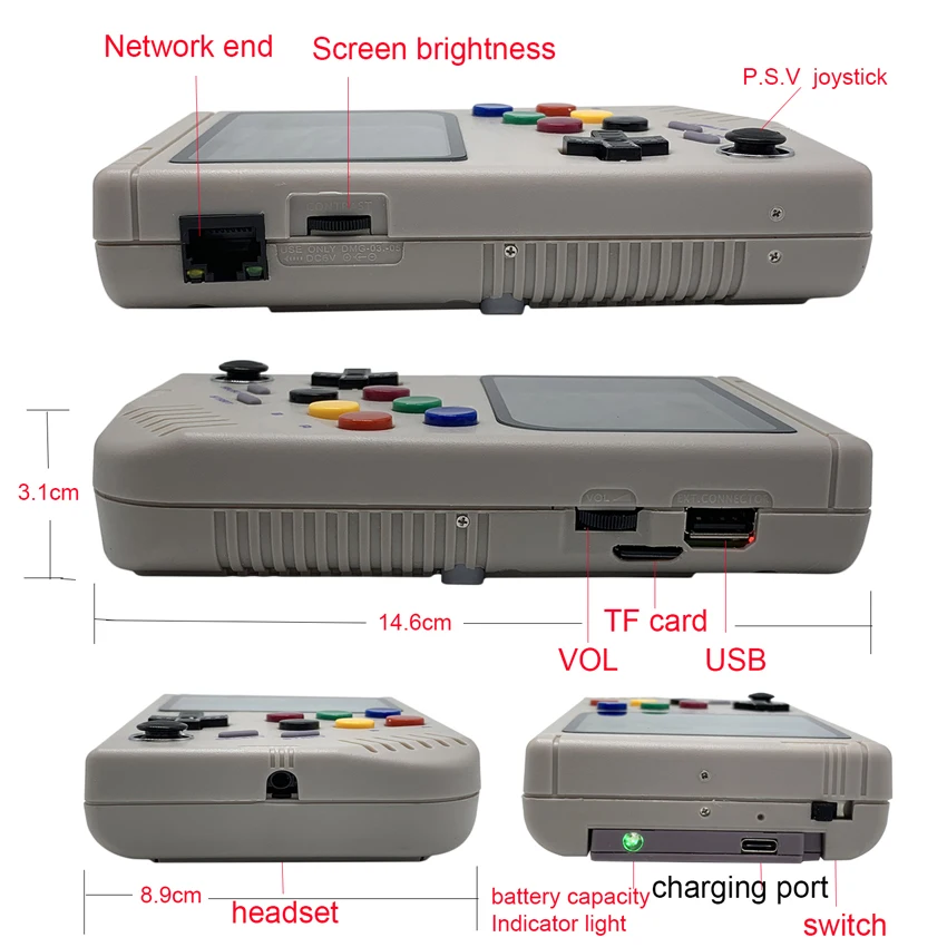  LCL PI Retro Raspberry pi 3 A +/B + consola de Video juegos LCL-Pi-niño 35 pulgadas IPS incorporado