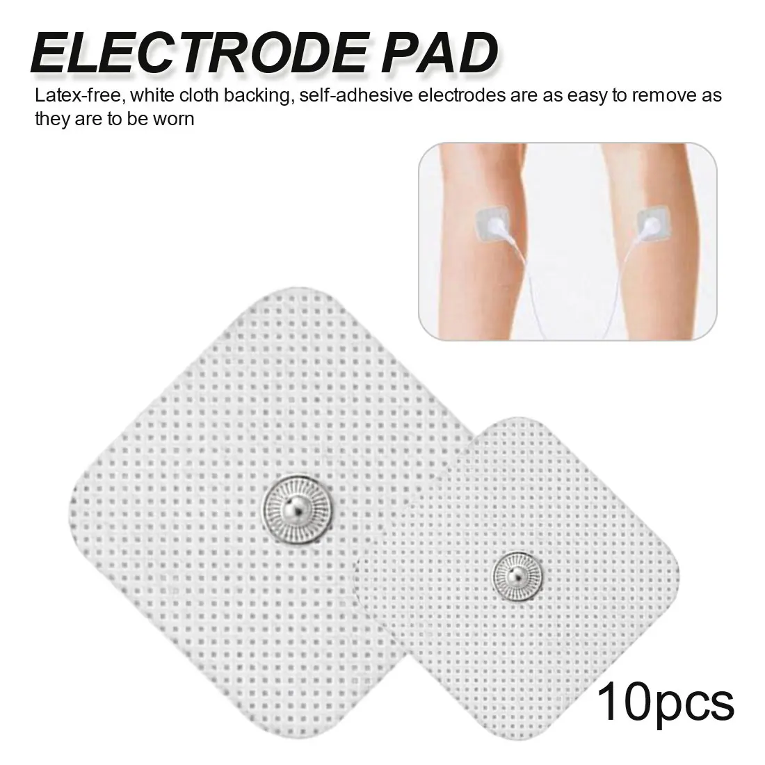 4*4 см 10 шт. электродные накладки для иглоукалывания Цифровой белый терапевтический массажер Средний стимулятор подтяжки