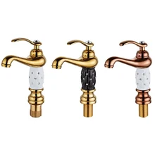 Basin Faucets Brass with Diamond Bathroom Faucet Polished Mixer Faucet Single Handle Hot & Cold Washbasin Tap torneiras banheiro