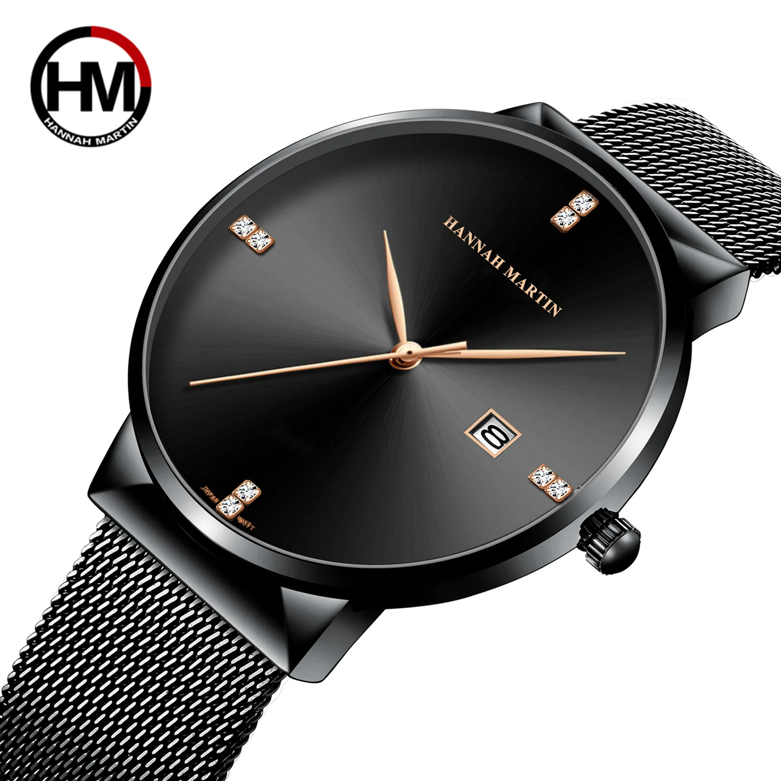 

Men's Watch Simple Casual Stainless Steel Net with Calendar Display Quartz Movement Business Watches Clock