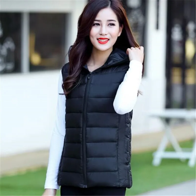 

Woman Spring Plus Size Hooded Thick Down Jackets Female Autumn Oversized Warm Down Parkas Lady Winter Down Vests Woman Overcoat