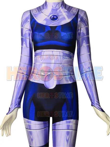 Женский костюм для косплея Titans Blackfire облегающий супергероев Starfire с 3D принтом на