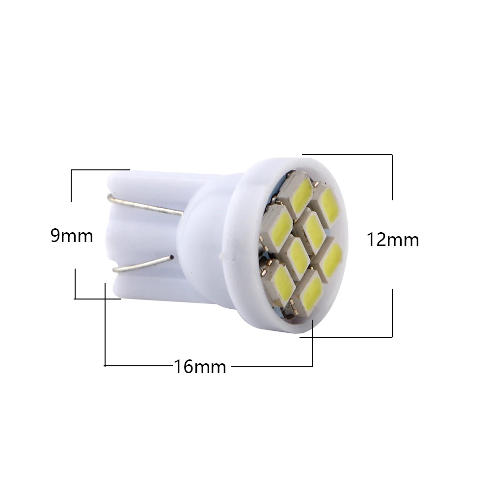 YM E-Bright 500 шт T10 194 168 1206 8 SMD 8 светодиодный светодиодное освещение для парковок Клин для лампочек лампочки Интерьер свет белый