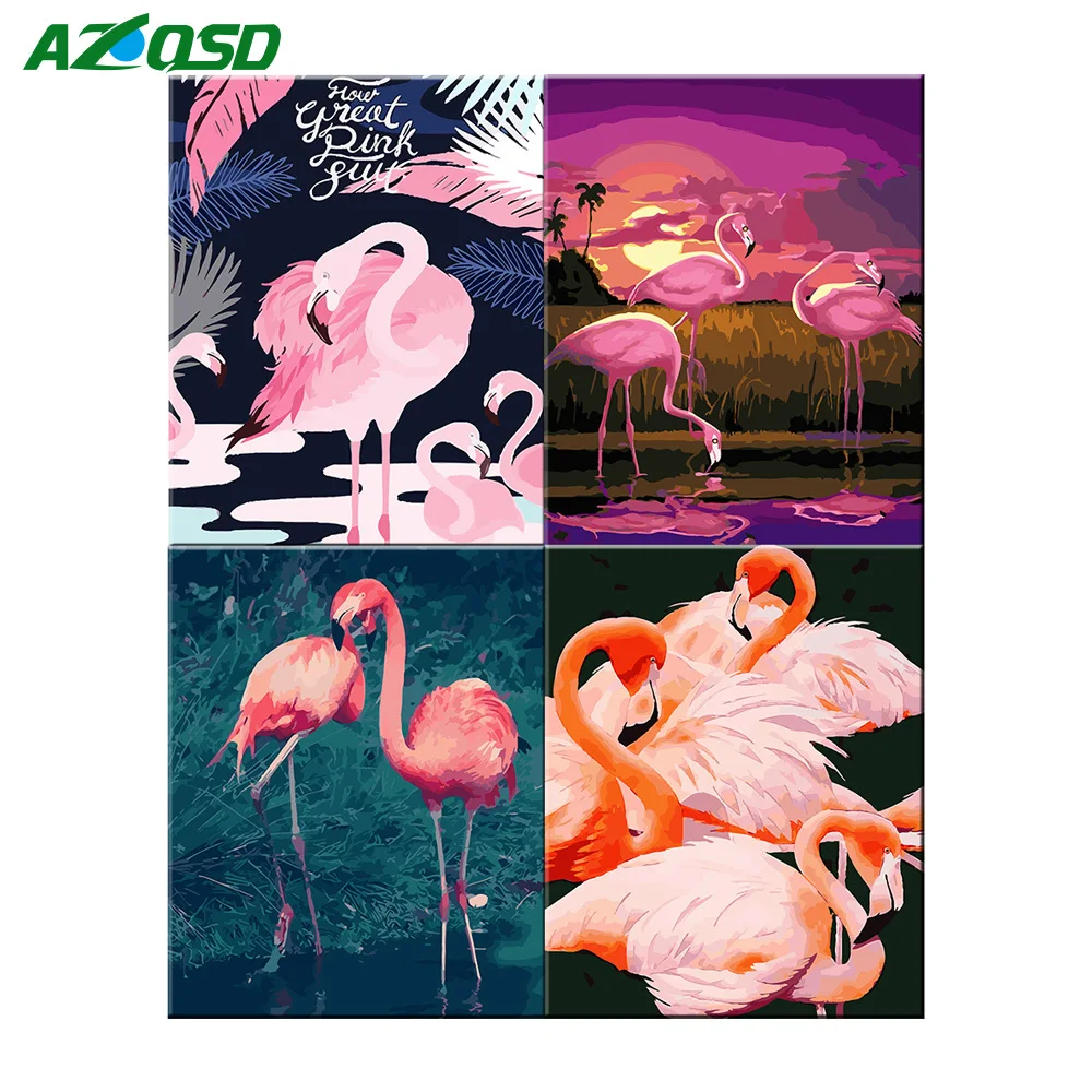 

AZQSD Animal Oil Paint by Numbers Canvas Coloring by Numbers Painting Bird Posters and Prints Unfinished DIY Hobby
