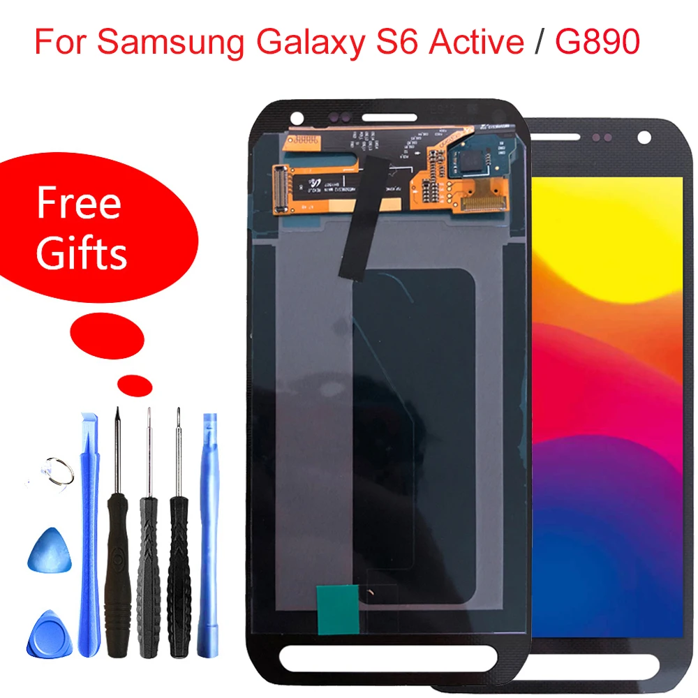 

Lcd For Samsung Galaxy S6 Active LCD Touch Screen Digitizer Display G890 G890A SM-G890 Assembly Replacement For Sasung G890 LCD