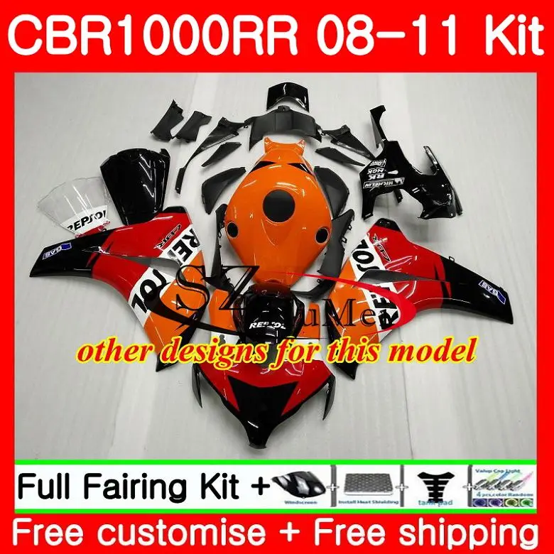 Комбинезоны для HONDA CBR1000 RR CBR 1000 RR 08 11 59HS8 CBR1000RR 08 09 10 11 CBR 1000RR 2008 2009 2010 2011 Обтекатели завод белый