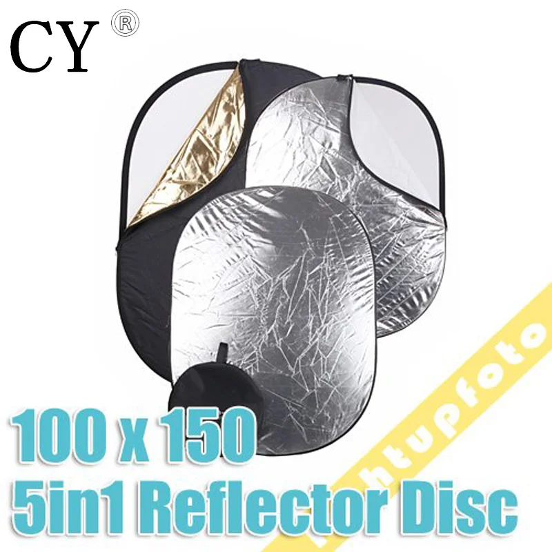 Складной 5in1 100x150 см/40 &quotx 60&quot овальный отражатель Диск бесплатная
