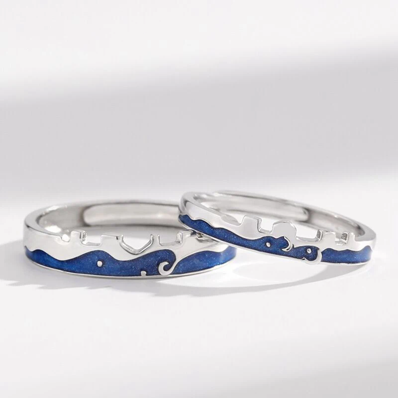 Qevila Fashion S925 Sterling Silver Original Allure Love Couple Rings For Lovers Texture Elegant Sexy Ring For Women Men Jewelry (18)