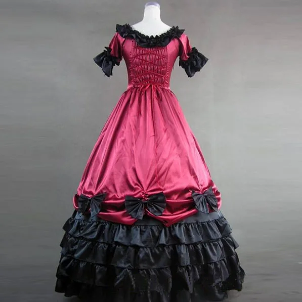 red-and-black-short-sleeves-gothic-masquerade-ball-gowns7