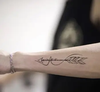 

Temporary Tatoo Fake Tattoo Sticker Feather Arrow Tattoos Stickers Tatouage Waterproof Flash Tatto Foot Hand Art For Women Girl