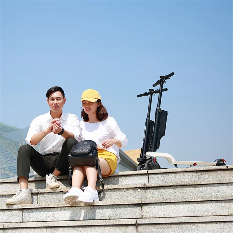 Excellent HX X6 Folding Electric Scooter Two Wheel Electric Scooters Mini Protable Backpack E-Scooter Electric Bike Ebike 3