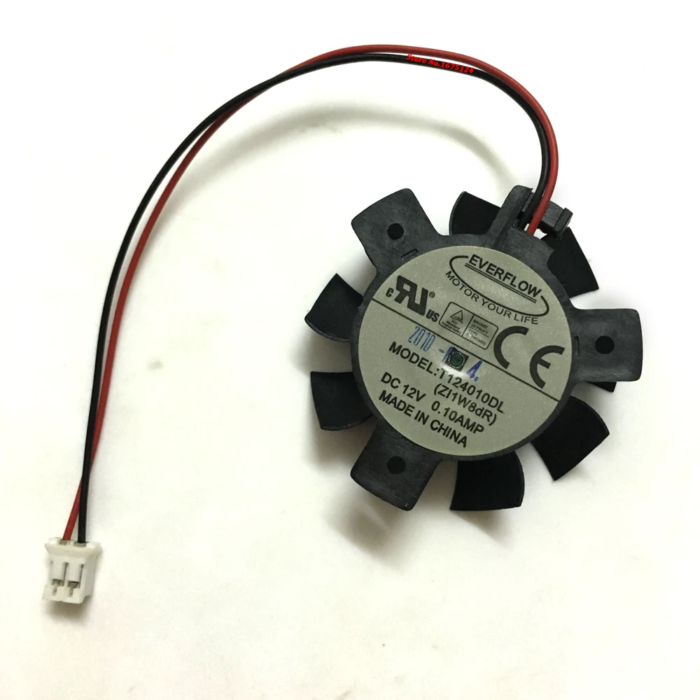 VGA Video Card Fan Replacement 37mm 2Pin T124010DL for ASUS ATI NVIDIA 12V 0.1A