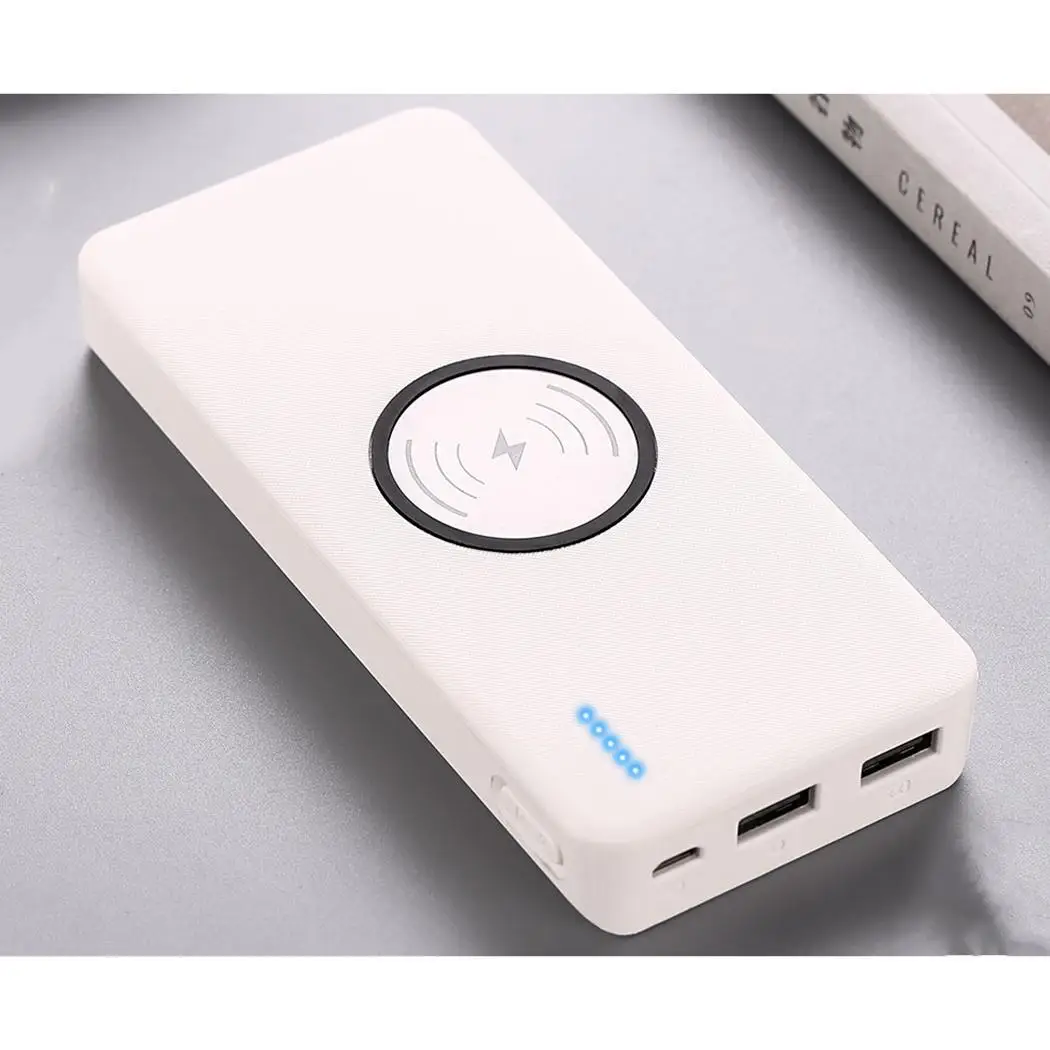Fashion Portable Dual USB Output Wireless Charging Fast Charge Power Home Office Outdoor Travel etc Bank | Мобильные телефоны и