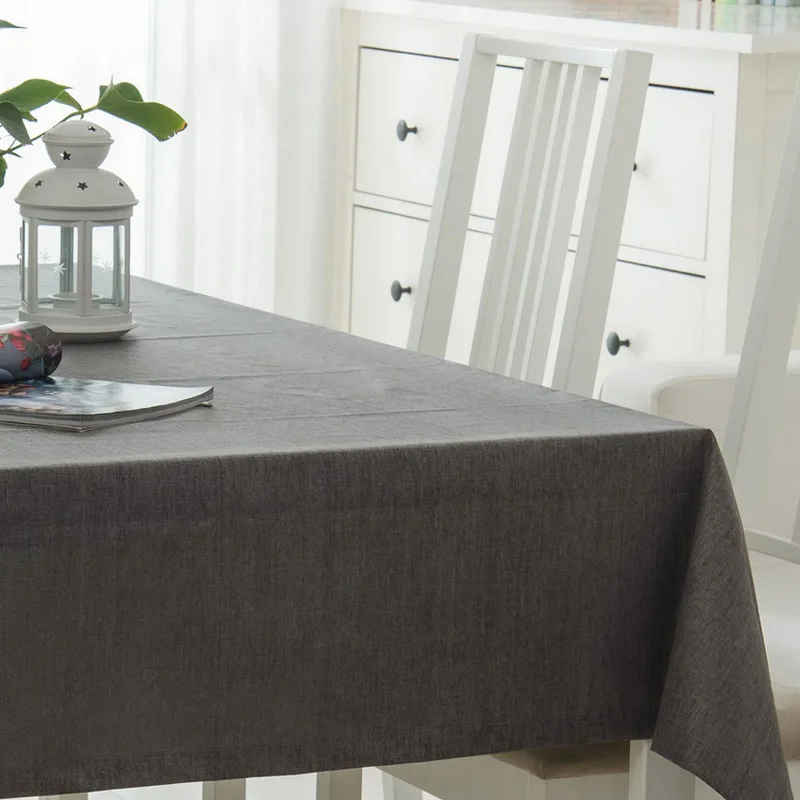  Modern Cotton Linen Table Cloth Waterproof Square Party Banquet Outdoor TableCloth Solid Color Napp