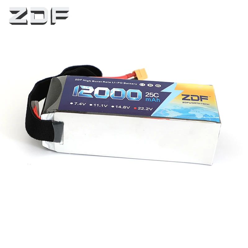 ZDF высокое качество Lipo батарея 22 2 V 6S 12000MAH 25C max 50C RC AKKU Bateria для самолета Вертолет