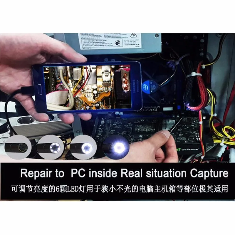 PC Endoscope Waterproof Borescope Inspection Tube Pipe Snake Camera (3)