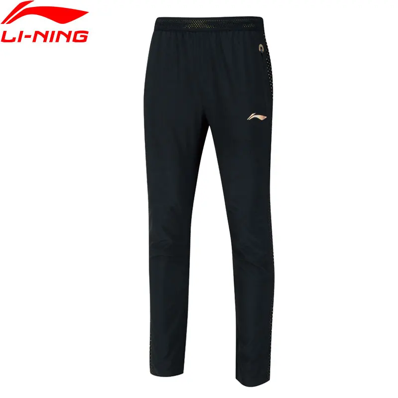 

Li-Ning Men Badminton Series Pants Regular Fit 92% Polyester 13% Spandex National Team LiNing Sports Pants AYKN405 MKY409