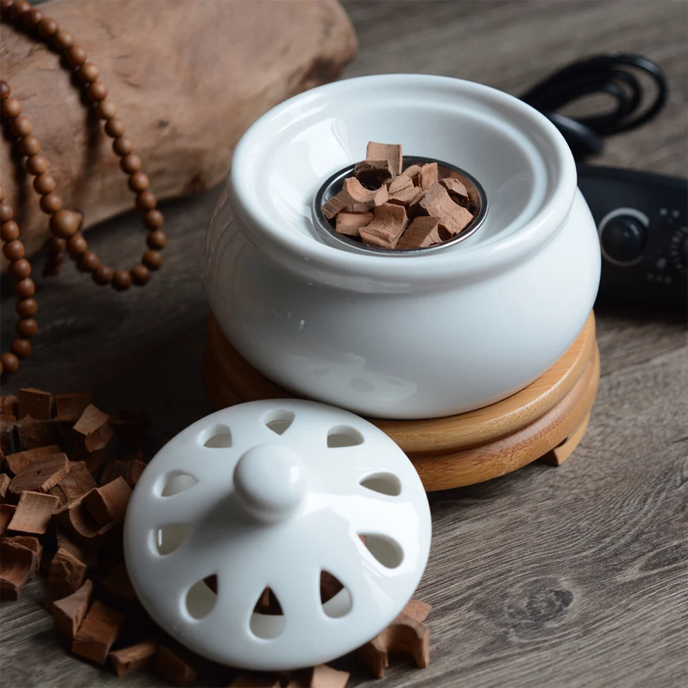 

Rosin Heater Wood Mastic Burner Candle Wax Warmer Fragrance Powder Burner Electric Diffuser Aromatherapy Essential Oil Burner