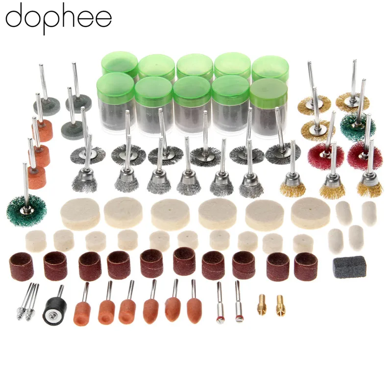 Dophee Abrasive Mounted Stone Grinding Wheel Head, 42 PCS Grinding Stone Set For Rotary Tool 1/8" Shank Sanding Drill Bit For Grinding, Polishing, Deburring Ferrous Metal