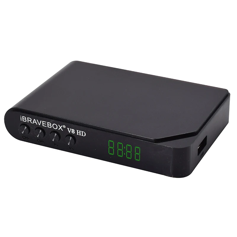 IBRAVEBOX V8 HD DVB-S2 спутниковый ТВ ресивер декодер Полная поддержка HD 7 резких перемен температуры Италия Испания арабский CCCam через USB RT5370 wi-Fi антенн - Цвет: V8 HD