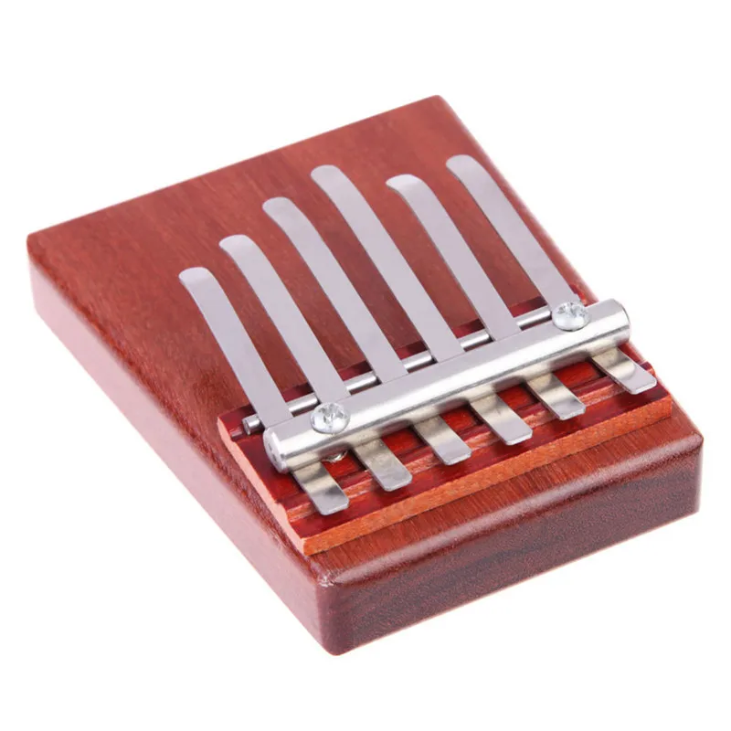 Портативный 6 ключей Kalimba Mbira Likembe Sanza палец «пианино для больших пальцев» палисандр музыкальный инструмент карманный пианино подарки