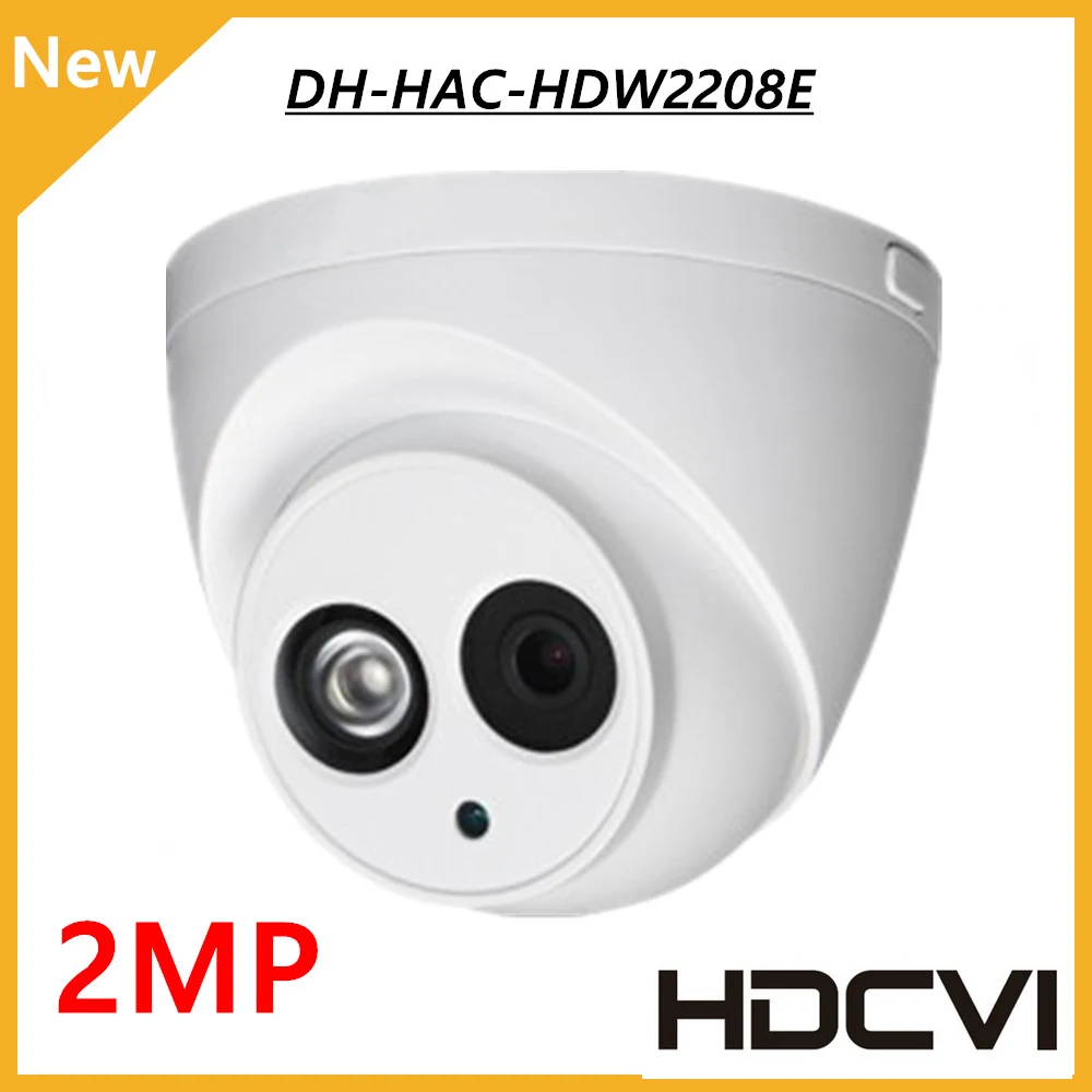 

DH HDCVI DOME Camera 1/2.8" 2Megapixel CMOS 1080P IR 50M IP67 HAC-HDW2208E DH cctv security camera coaxial camera