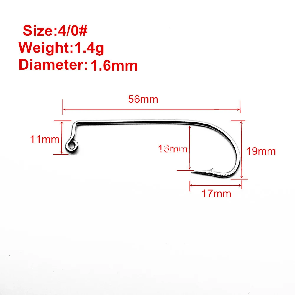 100 шт./лот 90 градусов джиг рыболовный крючок Мягкие приманки червь отсадки крючки - Цвет: 4l0