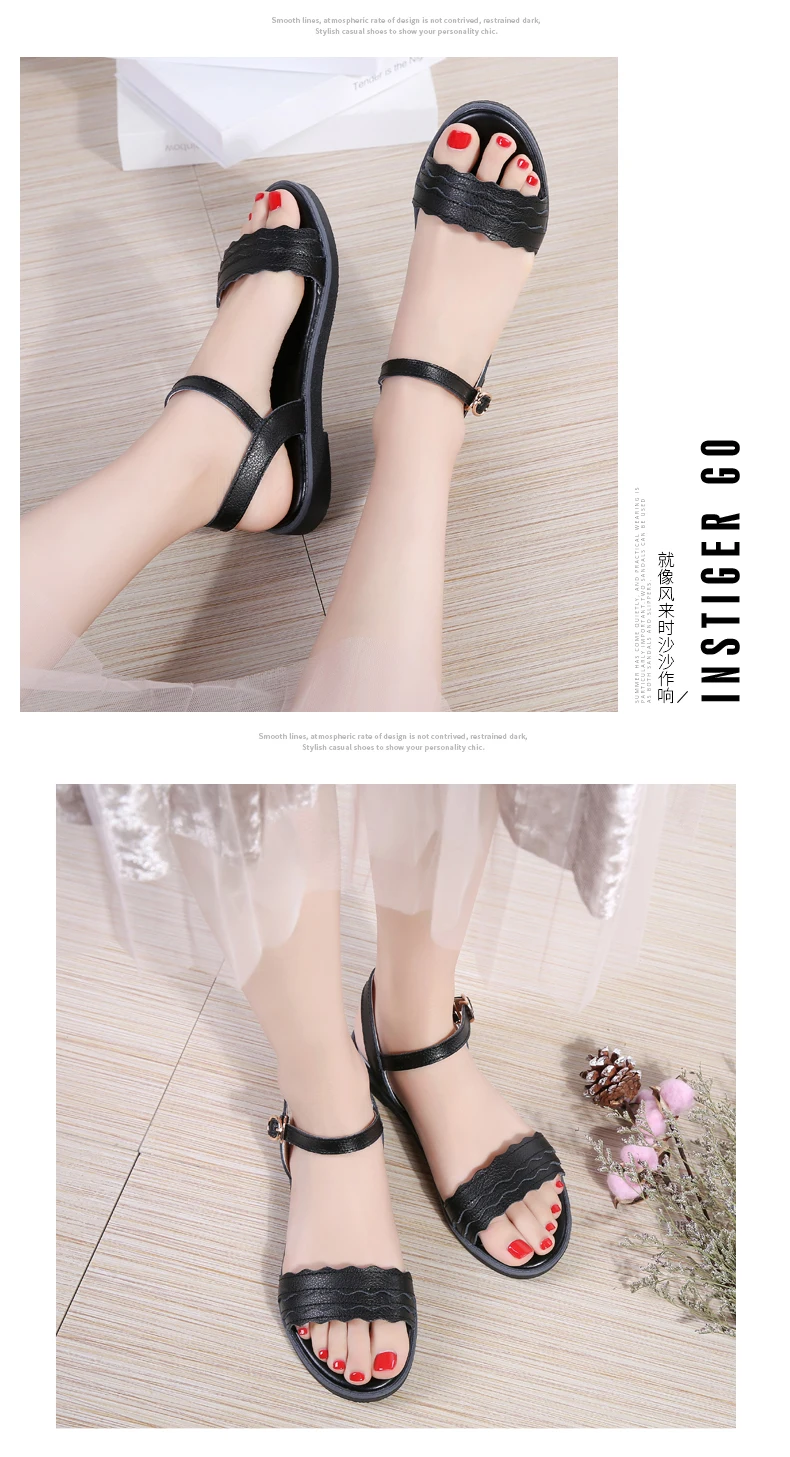 Plardin/летние женские каблук сандалии на плоской подошве оборками модная обувь женские босоножки кожаные женские белые Повседневное сандалии обувь сандалии