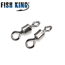 FISH KING бренд 10 шт./лот Hyper Strong рыбалка поворотный Прокат Диаманд глаз Приманка на рыболовный крючок Разъем терминал рыболовные снасти