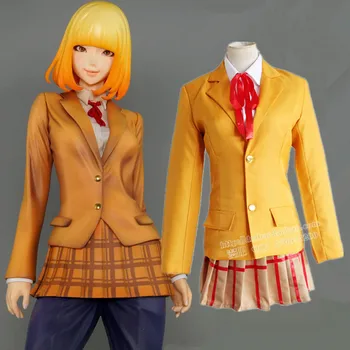 

kurihara mari & midorikawa hana cosplay costumes Japanese anime Kangoku Gakuen(Prison School) clothes(Blazer+skirt+Tie)