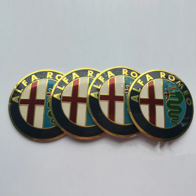 

4pcs 56.5mm Car Wheel Center Hub Cap sticker Badge Emblem wheel dust-proof Decal For Alfa Romeo GT car styling