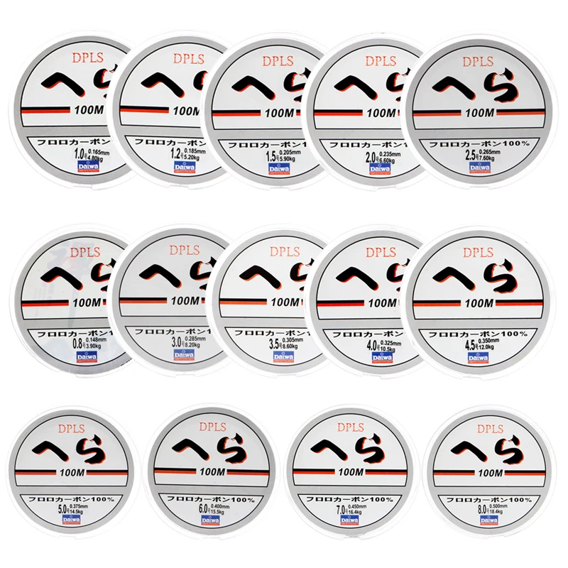 

Super Strong 100m Nylon Transparent Or Fluorocarbon Fishing Line Fishing Tackle