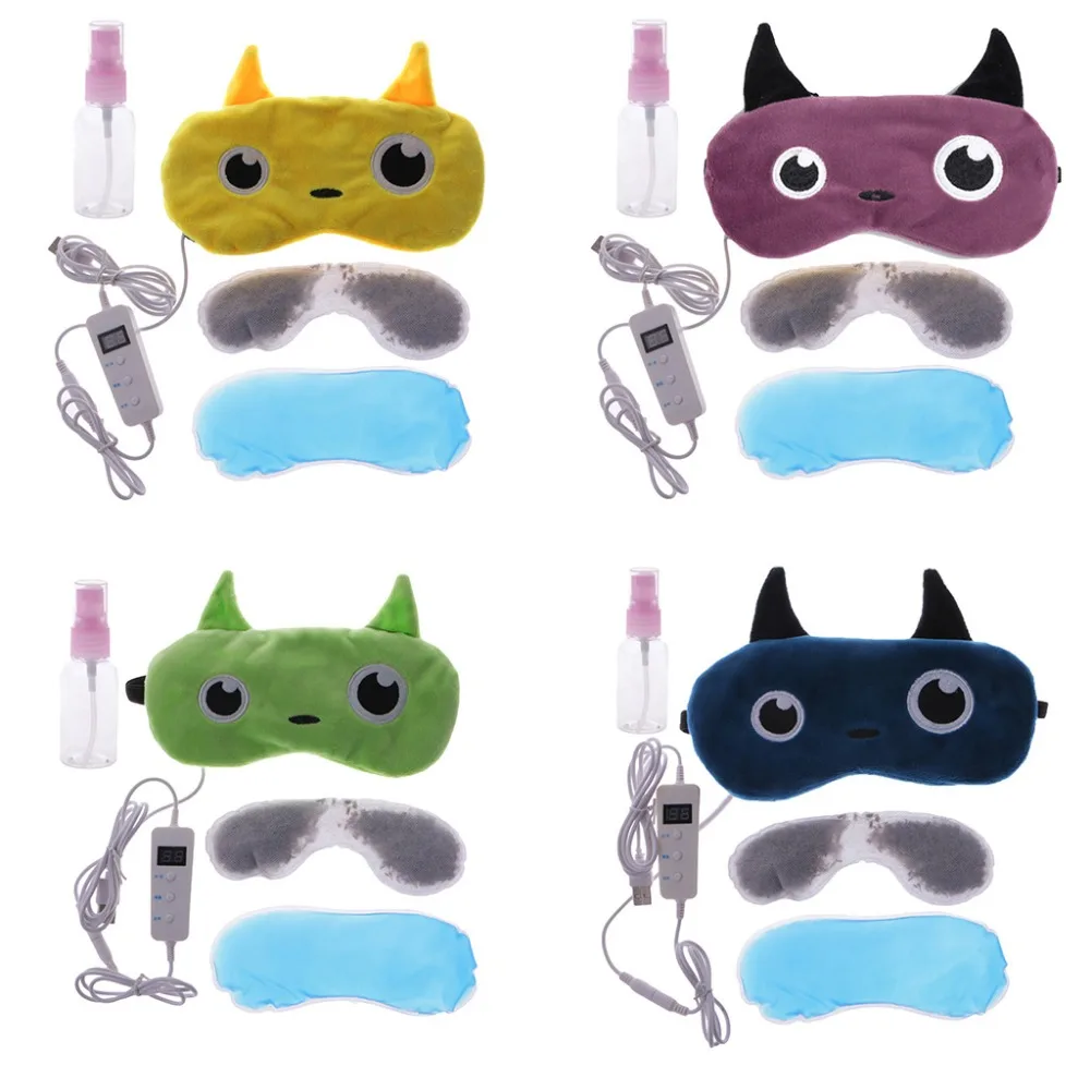 

ZLROWR Cute Sleep USB Heated Eye Mask Goggles Eliminate Dark Circle Fatigue Warm Steam