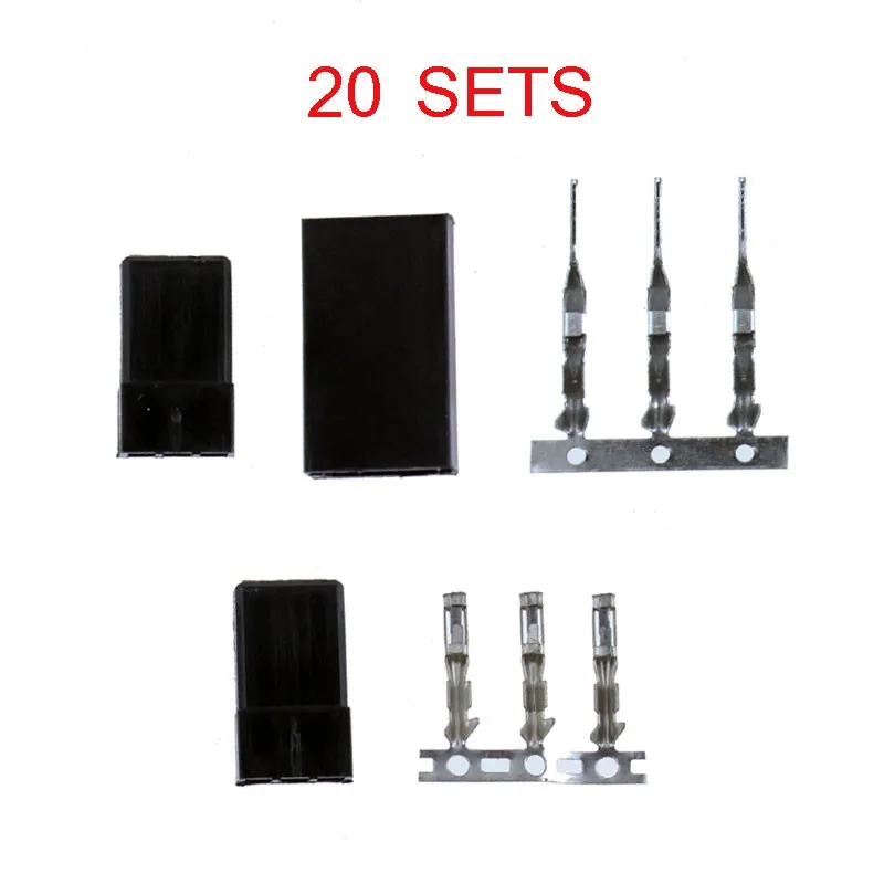 

20 Sets High Quality Servo Plug for RC Multirotor Quadcopter Helicopter Airplaner for Futaba Plug