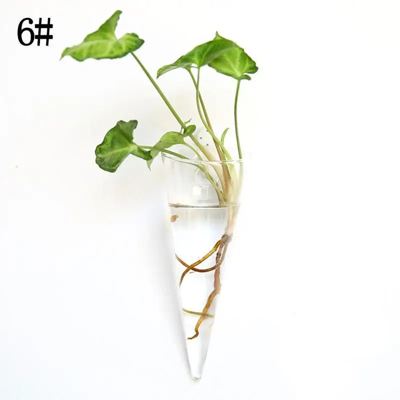 Clear Glass Flower Vase Terrarium Wall Fish Tank Square Shape