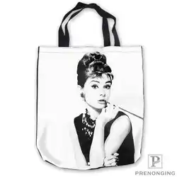 Пользовательские холст Audrey-Hepburn-02 плеча Tote Сумка Повседневное пляжные сумки ежедневного Применение складной холст #180713-05-42