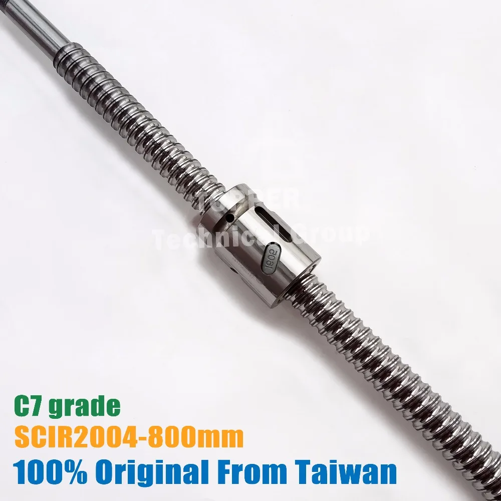 TBI ballscrew 2004 with SCI2004 800mm Without flange ball nut + end