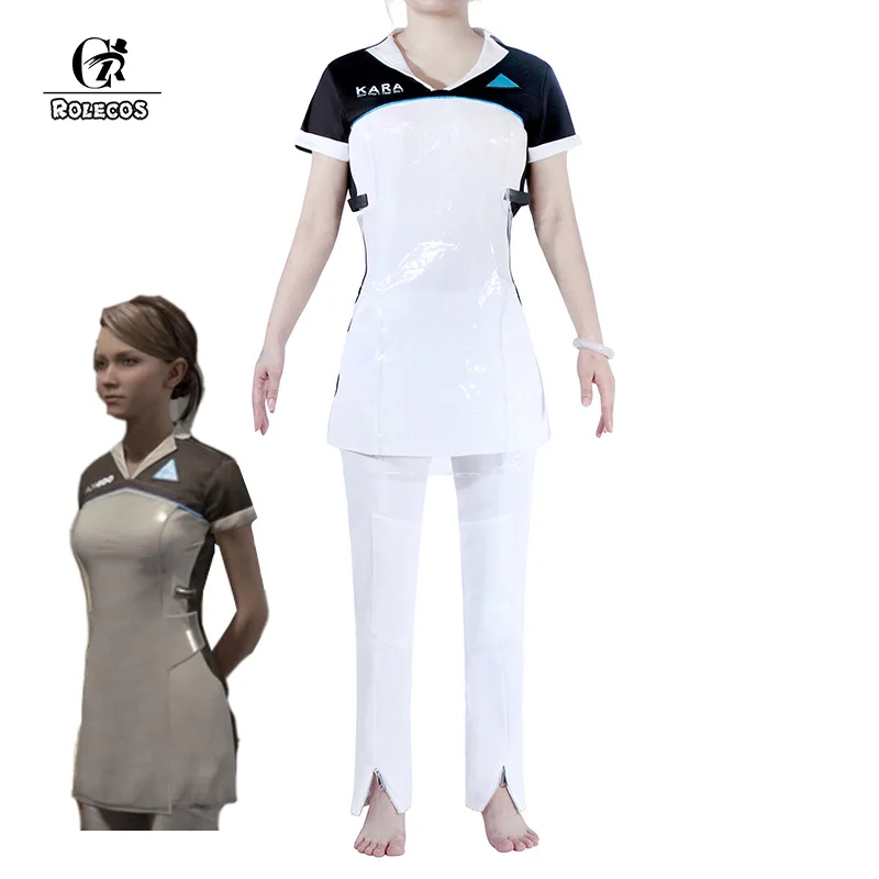 

ROLECOS Game Detroit Become Human Cosplay Costumes Kara AX400 Cosplay Dress Pants Outfit Women Halloween Cosplay Uniform